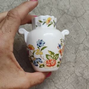 Floral White Ceramic Vase
